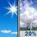 Monday: A 20 percent chance of showers and thunderstorms after noon.  Mostly sunny, with a high near 92. Light and variable wind becoming north 5 to 10 mph in the afternoon. 