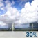 This Afternoon: A 30 percent chance of showers and thunderstorms after 3pm.  Mostly sunny, with a high near 91. South wind around 5 mph becoming west. 